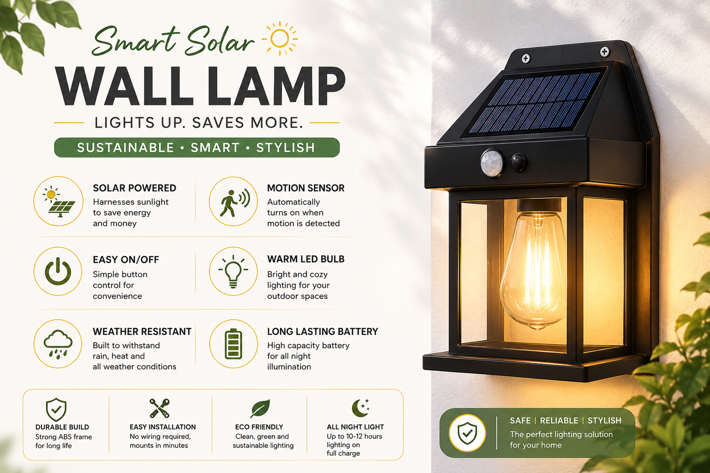 SOLAR WIRELESS WALL LAMP